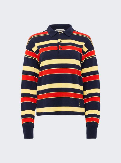 Knitted Rugby Polo Navy