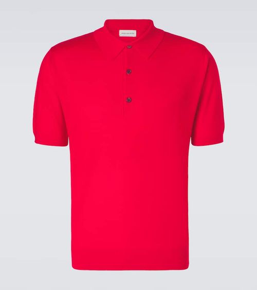 Wool polo shirt