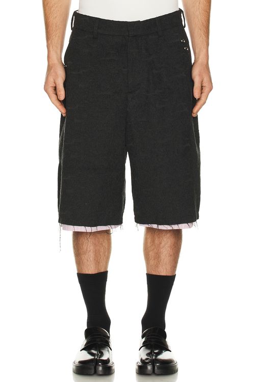 Charles Jeffrey LOVERBOY Wide Tailored Shorts in Grey - Grey. 34 also