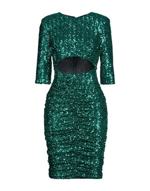 Woman Mini dress Emerald green Size 6 Polyamide, Elastane