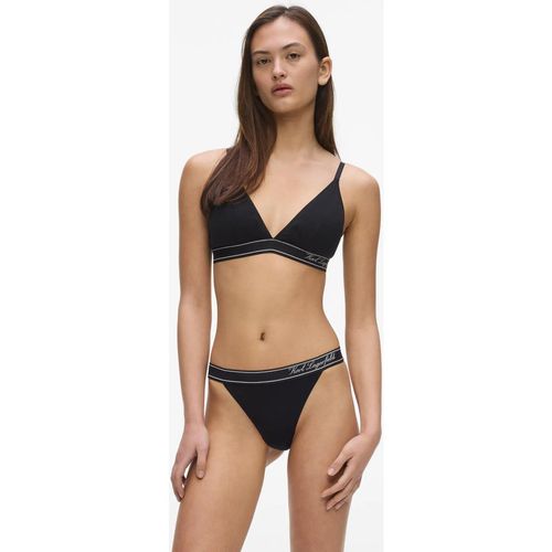 Karl Lagerfeld - Piped Triangle Bralette, Woman, Black