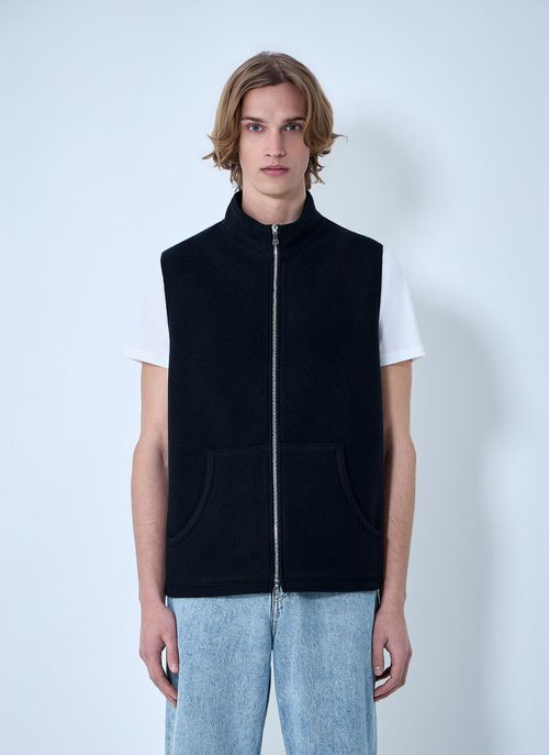 High-neck Zip Vest