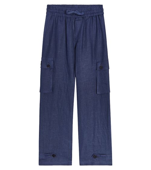 Linen cargo pants