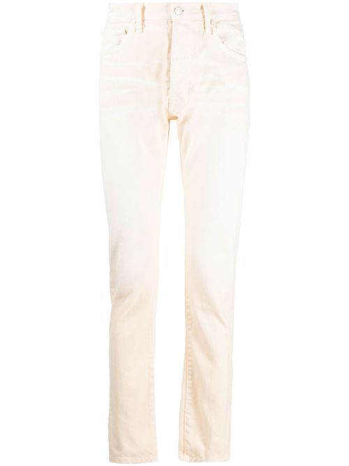 Mid-rise straight trousers - Yellow