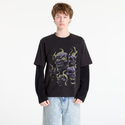 T-shirt Wasted Paris M Skull T Age Faded Black/ Black