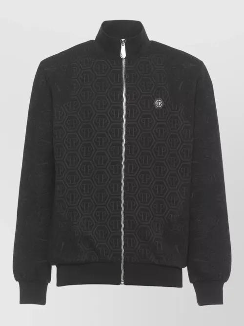 Philipp Plein - monogram cotton sweatshirt high neck design