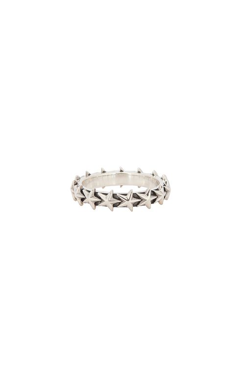MAPLE Star Ring in Silver 925 - Metallic Silver.  9 also in
