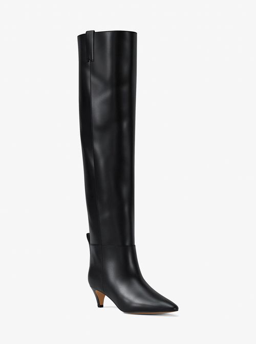 Michael Kors Daniela Leather Boot in Black - size 9.5 by