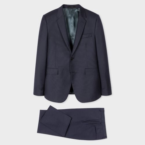 The Kensington - Slim-Fit Dark Navy Pin Dot Wool Suit Blue