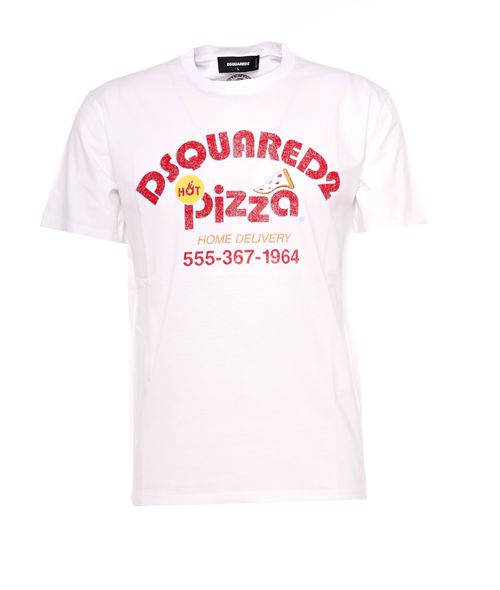 디스퀘어드2 남성 D2 피자 티셔츠 12622153