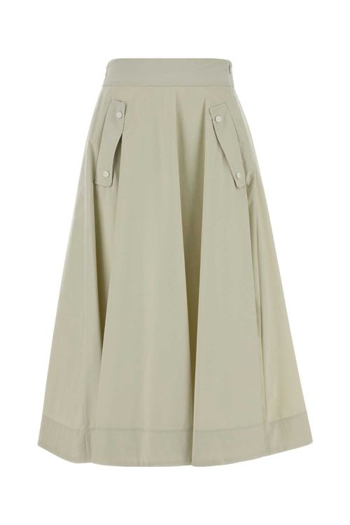 Nylon A-Line Skirt — Beige