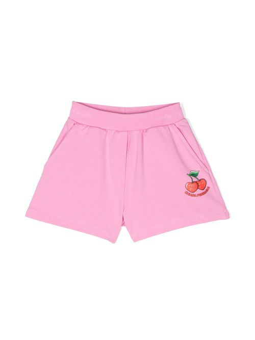 Logo-print casual shorts - Pink