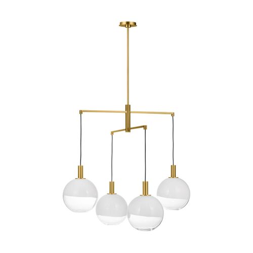 Burnished Brass Chandelier from the Torian Collection