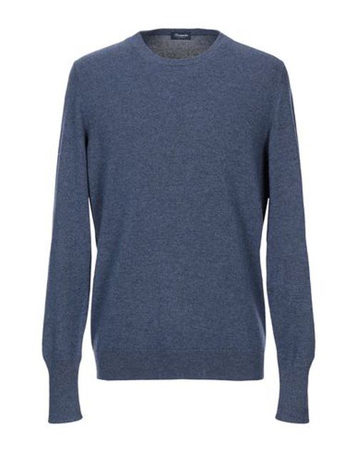 Man Sweater Blue Size 40 Cashmere