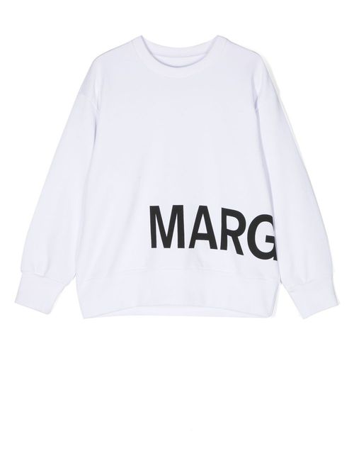 Logo-print crew-neck sweatshirt - White