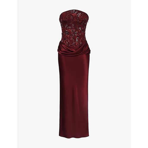 Womens Samina Embellished Strapless Woven Maxi Dress