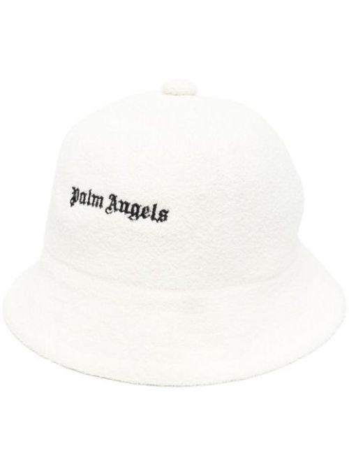Logo-embroidered bouclé bucket hat
