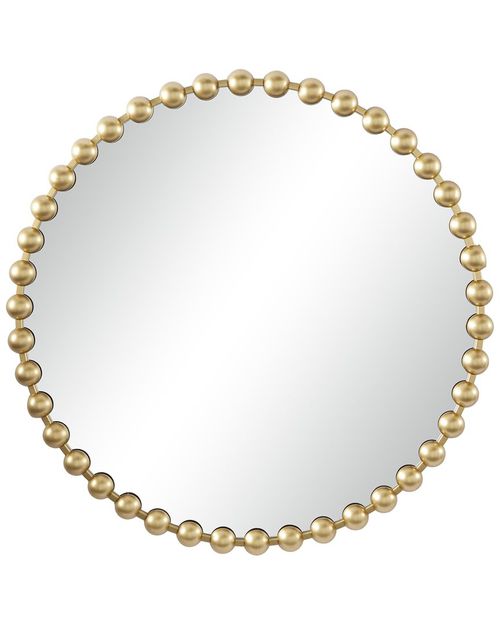 CosmoLiving by Cosmopolitan Metal Wall Mirror With Beaded Detailing