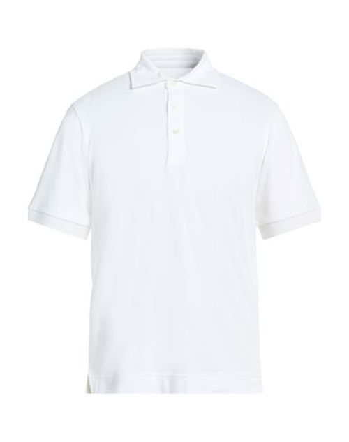 Man Polo shirt White Size M Cotton, Elastane