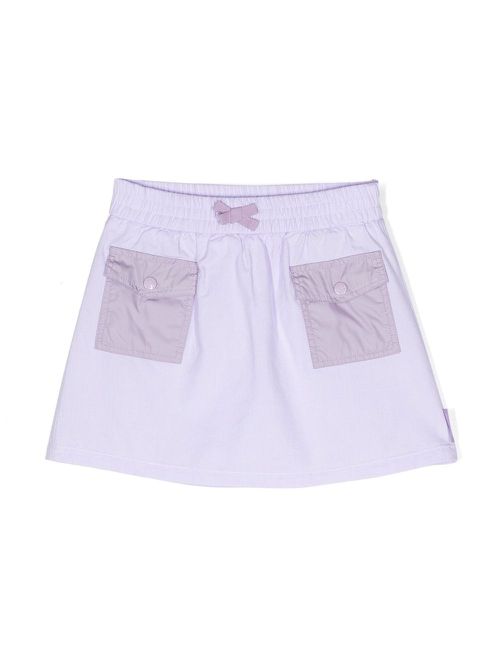 Elasticated-waist cotton skirt - Purple