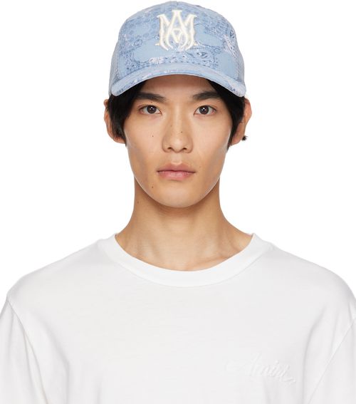 Amiri | Blue Bandana Repair Trucker Cap | Realry