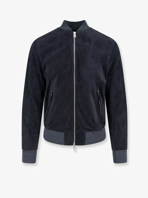Suede Jacket — Blue