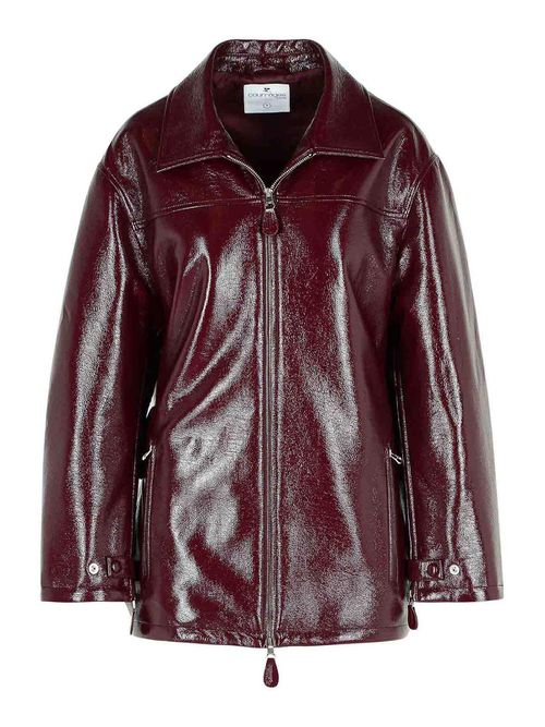Vinyl Burgundy Cotton Blend Jacket