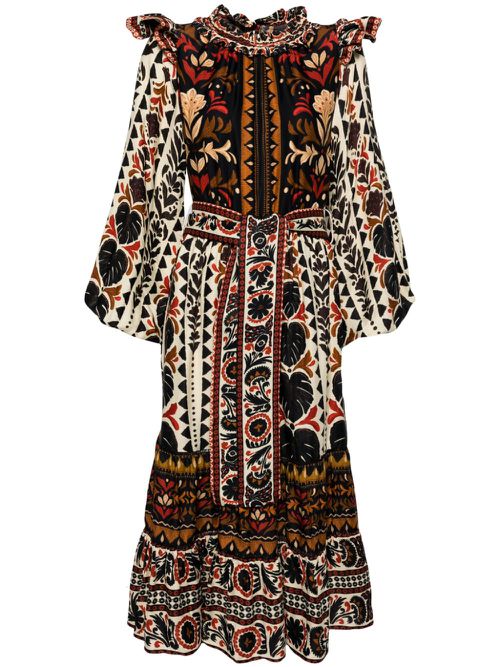 Tapestry Garden midi dress - Multicolour