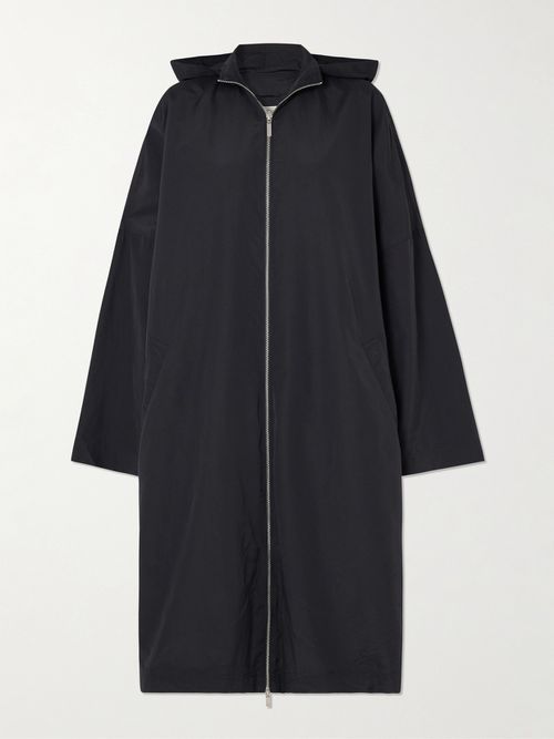 Hooded Recycled-shell Coat - Black