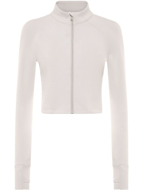 Cropped zipped performance sweatshirt - Grey