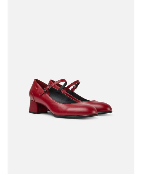 Katie Leather Mary Janes - Red