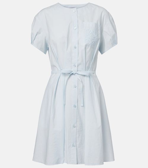Paula's Ibiza Anagram cotton-blend shirt dress