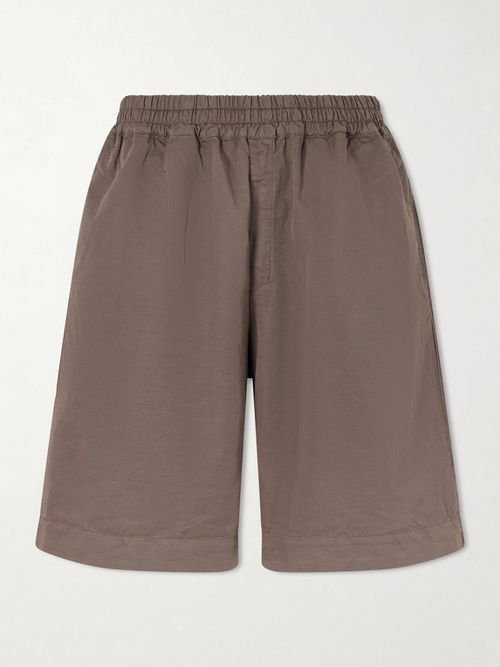 Saleh Straight-Leg Cotton and Linen-Blend Drawstring Shorts