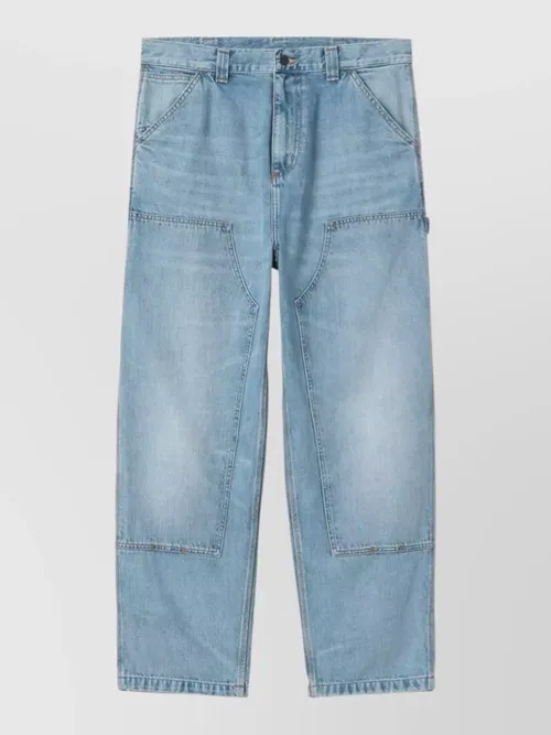 Carhartt Wip - utility work trousers straight leg light wash