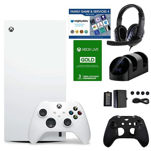 Xbox Series X Digital White Console with Accessories Kit Bundle