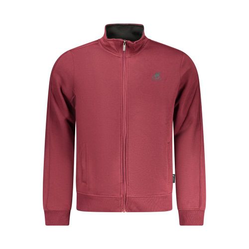 U.S. Grand Polo Red Cotton Men's Sweatshirt with Zip and Men's Pocket