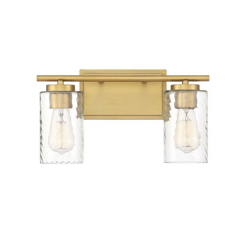 Trade Winds Raymond 2-Light Bathroom Vanity Light in Natural Brass - TW100042-NB
