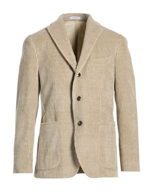 Man Blazer Beige Size 38 Cotton, Wool