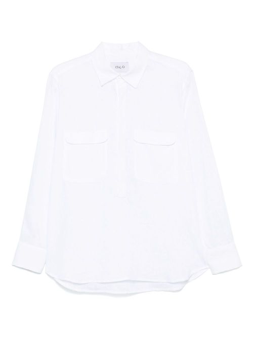 D4.0 linen polo shirt - White