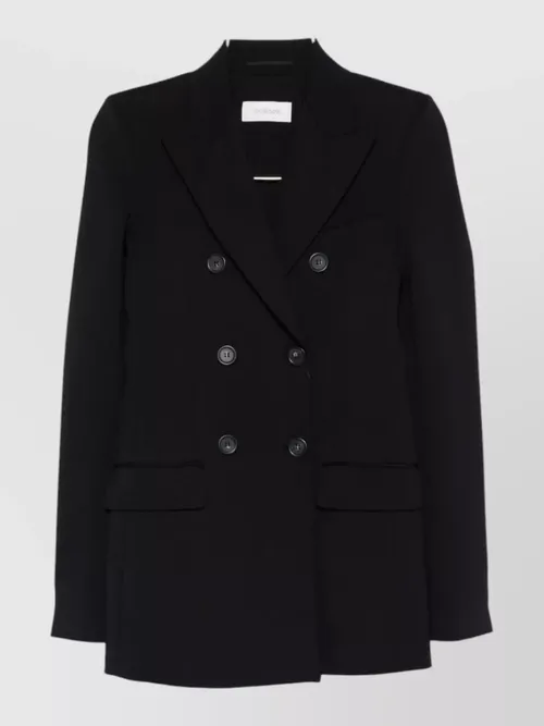 Sportmax - nylon double breasted jacket button detai