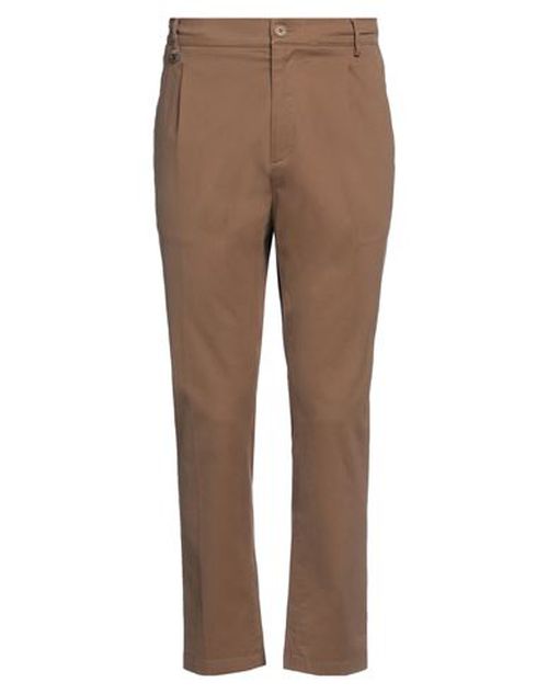 Man Pants Camel Size 35 Cotton, Elastane