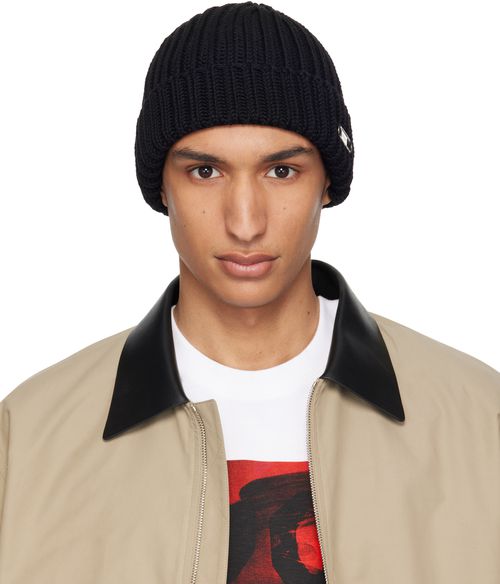 Black Safety Pin Beanie