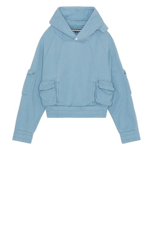 Kody Phillips Cargo Hoodie in Baby Blue - Blue. S also in L, M, XL/1X