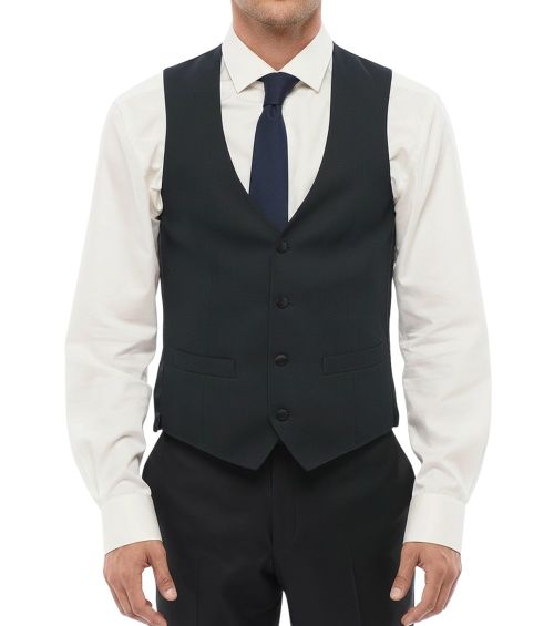 Blue Four Button Waistcoat