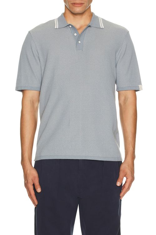 Rag & Bone Harvey Tipped Polo in Light Blue - Blue. S also in M, L, XL/1X