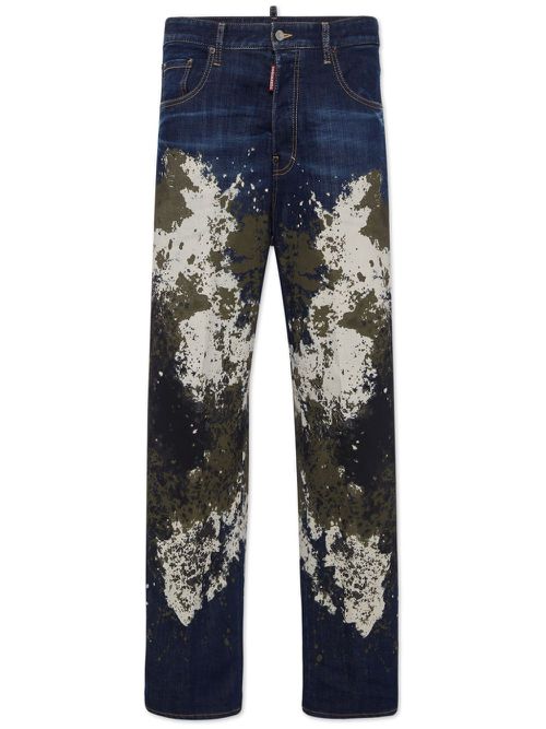 Camo-wash jeans - Blue