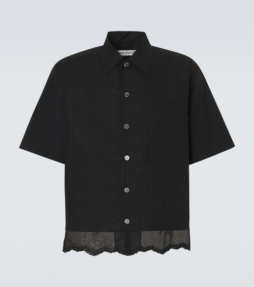 Embroidered cotton poplin shirt