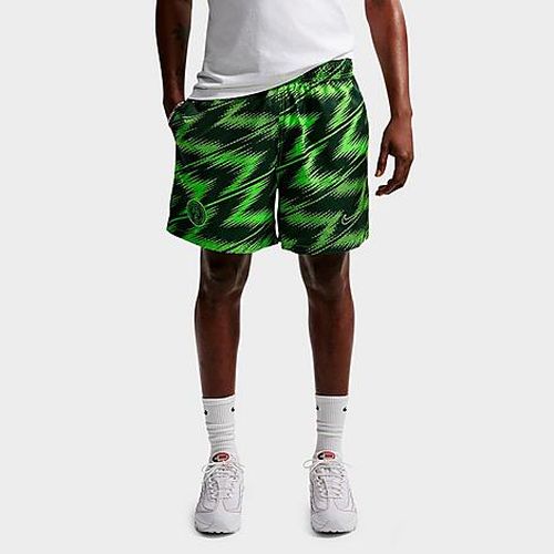 Men's Club Nigeria Soccer Flow Shorts in Electric Green/Pro Green/Electric Green