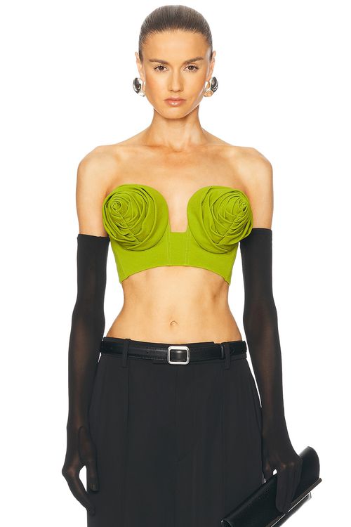 Jean Paul Gaultier Conic Cup Bra Top in Acid Green - Green.  36 also in