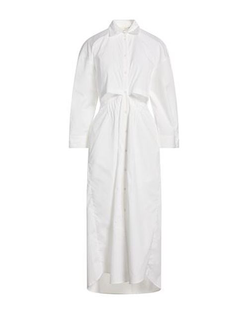 Woman Maxi dress White Size L Cotton